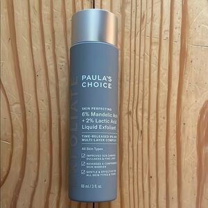 Paula’s Choice 6% Mandelic Acid + 2% Lactic Acid liquid exfoliant AHA new sealed